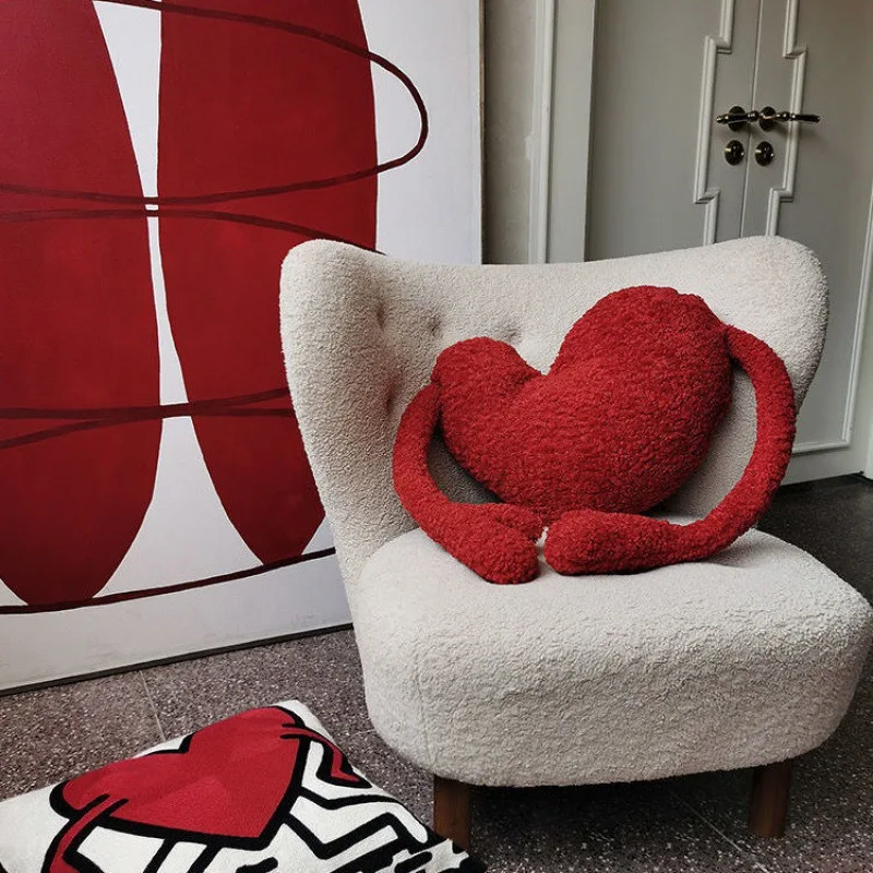 Простая любовная диванная подушка для подруги на День Святого Валентина, Свадебная кукла, украшение для спинки, плюшевая игрушка