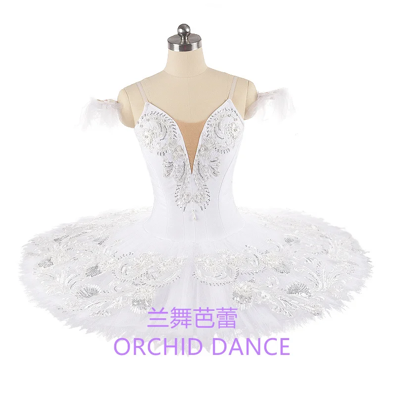 Профессиональная высококачественная женская одежда для выступлений для взрослых, белые балетные костюмы-пачки для девочек 