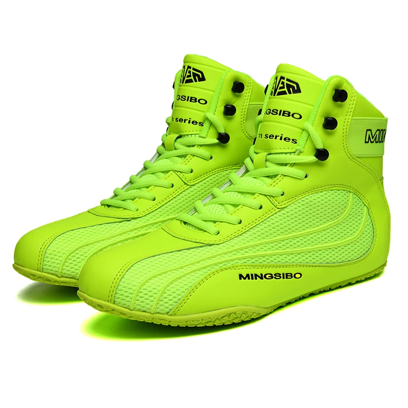 Профессиональная обувь Унисекс для борьбы с высоким берцем, боксерские тренировочные ботинки для занятий спортом на открытом воздухе, дышащие носимые кроссовки