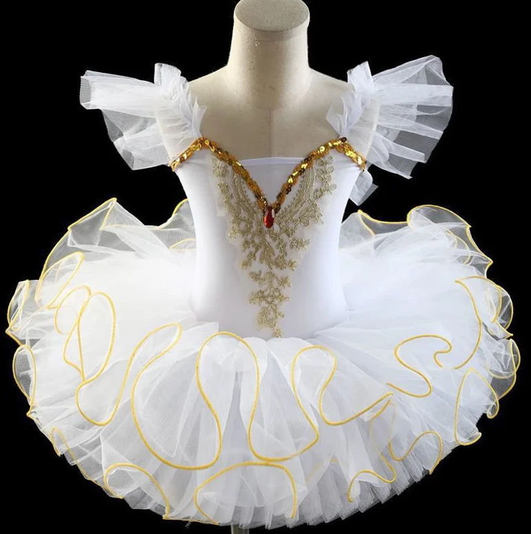 профессиональное балетное платье, танцевальный костюм для девочек, детское танцевальное платье для балерин