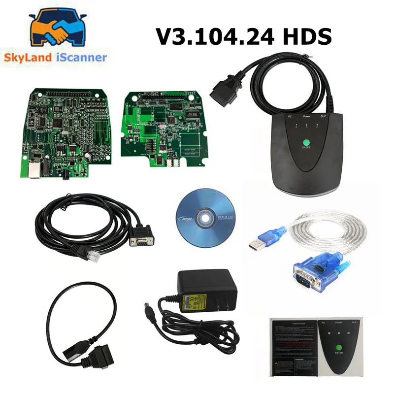 Прочный Для Honda HDS HIM сканер V3.104.24 HDS С адаптером USB1.1 к RS232 OBD2 Автоматический диагностический инструмент Scan Tool