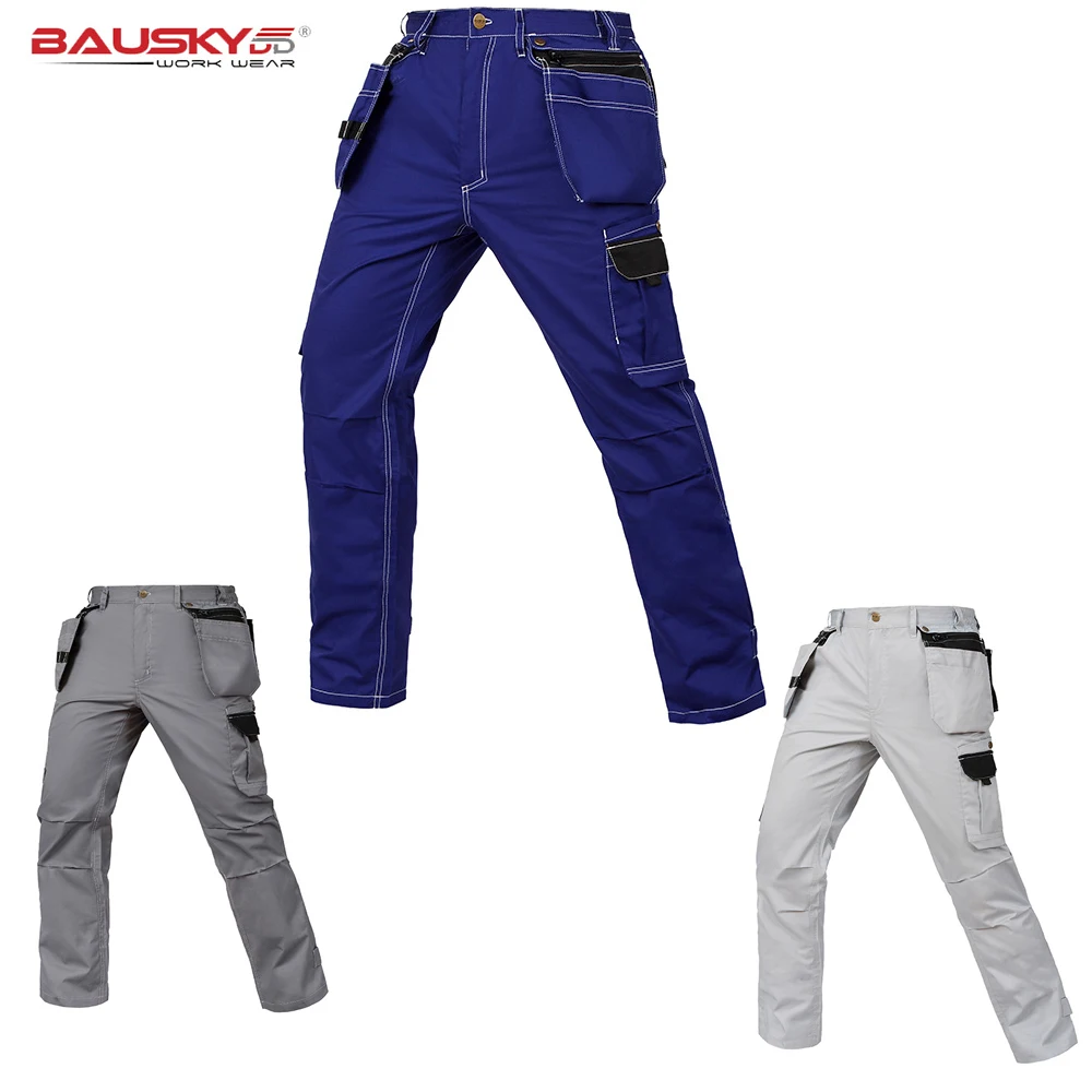 Рабочие Брюки Летние Тонкие Рабочие брюки с несколькими карманами, большие размеры, износостойкие Брюки-карго для заводского рабочего, механика, 3 цвета
