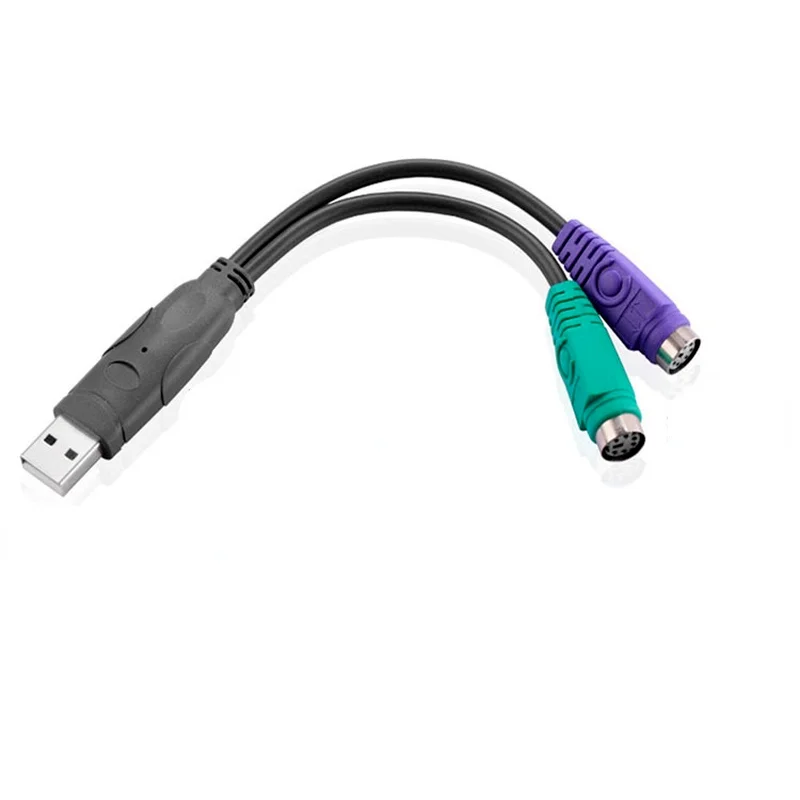 Разъем USB 2.0 для PS/2 PS2, адаптер для кабеля питания, подходит для мыши, клавиатуры, адаптера для передачи данных с круглой головкой