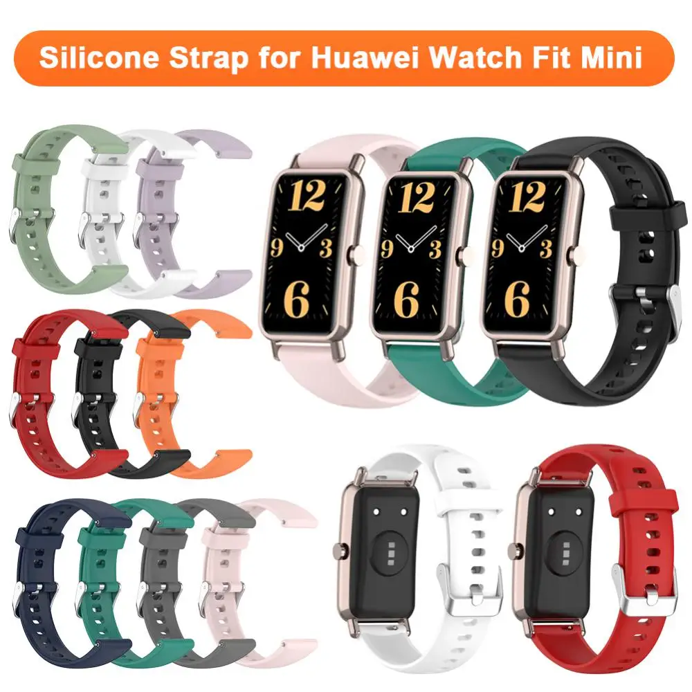 Ремешок для часов Huawei Watch Fit Mini Силиконовый Браслет 16 мм Сменный Дышащий Ремешок для Huawei Watch Fit Mini