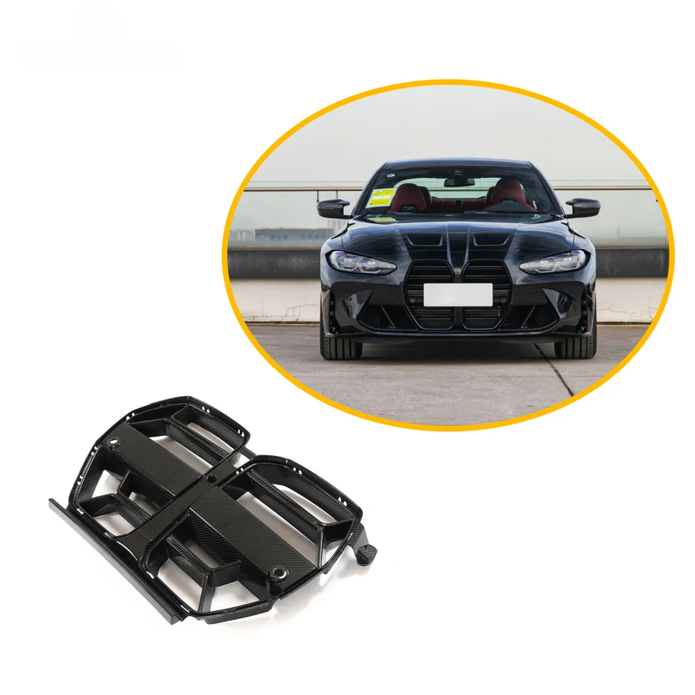 Решетка переднего бампера из сухого углеродного волокна M3 M4, подходит для BMW G80 M3 и G82 /G83 M4 2021-2022, без АКК