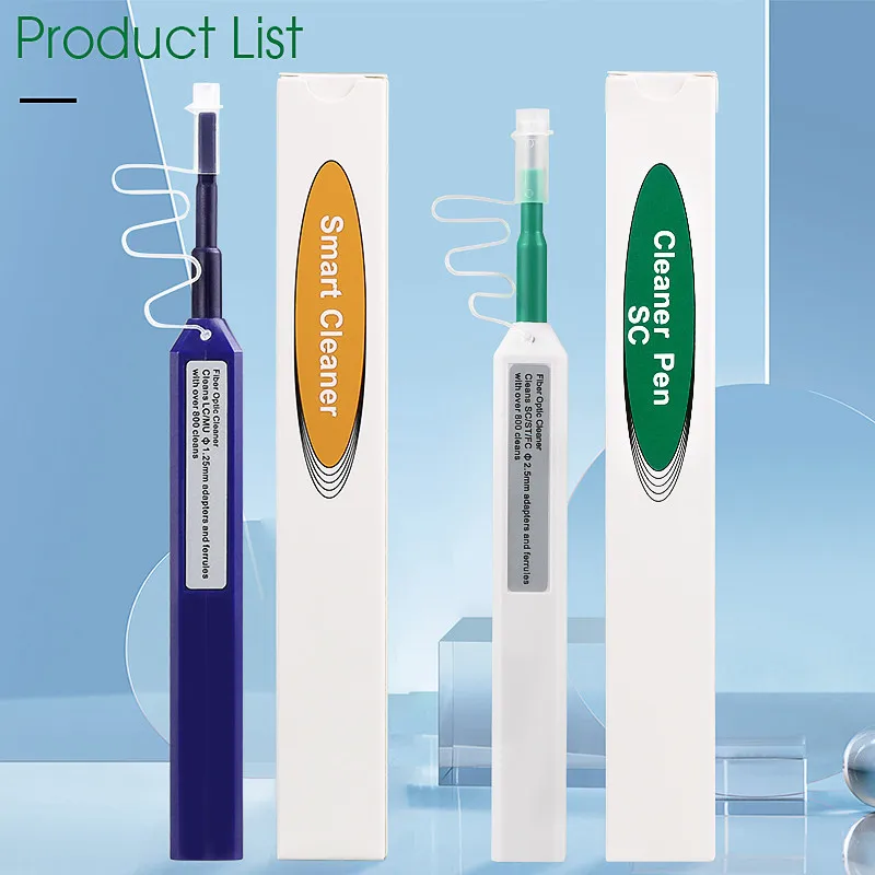 Ручка для очистки оптического волокна для 1,25 мм LC, 2,5 мм MU FC ST SC Разъем FTTH Инструмент для очистки оптического волокна