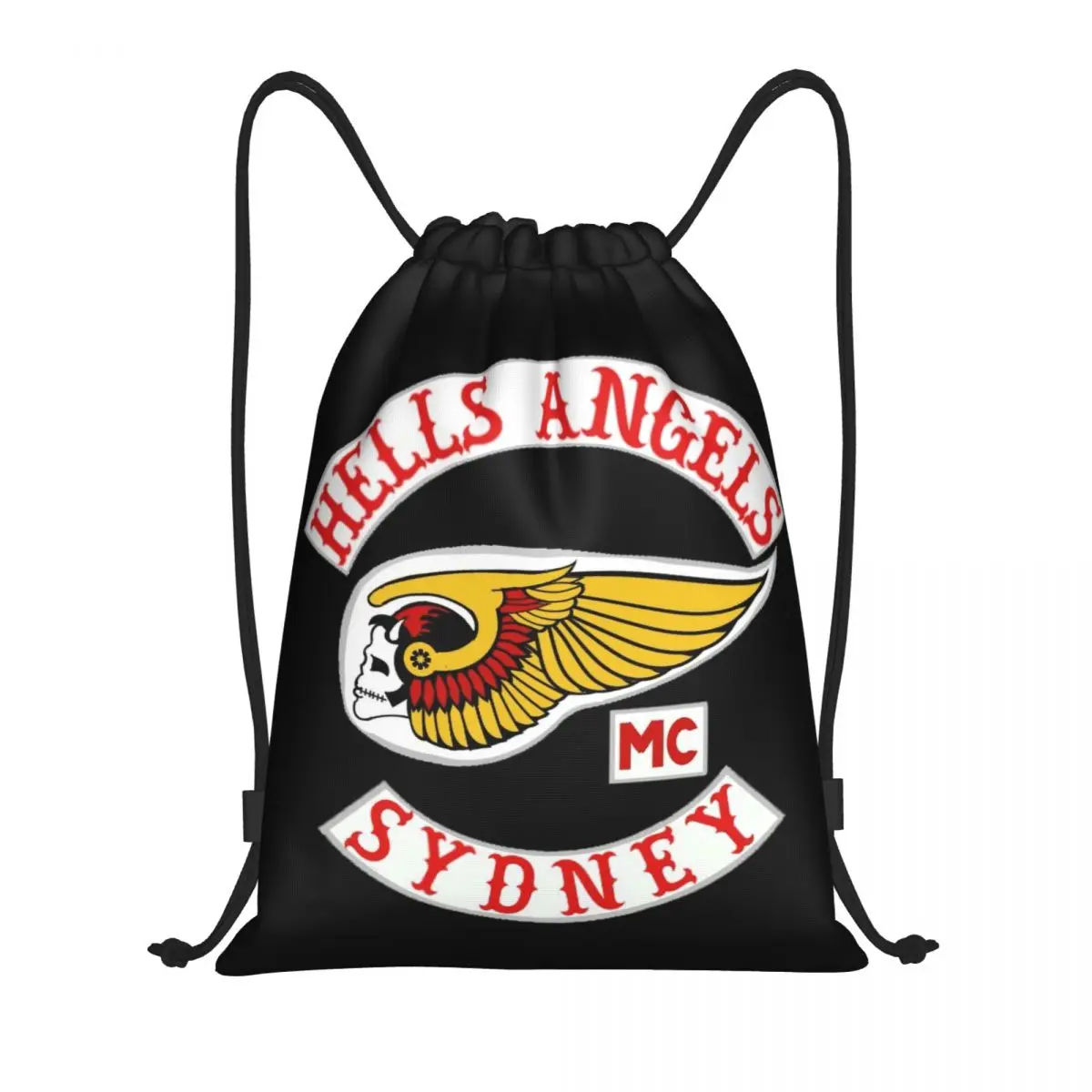 Рюкзак с логотипом Hells Angels World на шнурке, Спортивная спортивная сумка для женщин, мужчин, Тренировочный рюкзак для мотоклуба