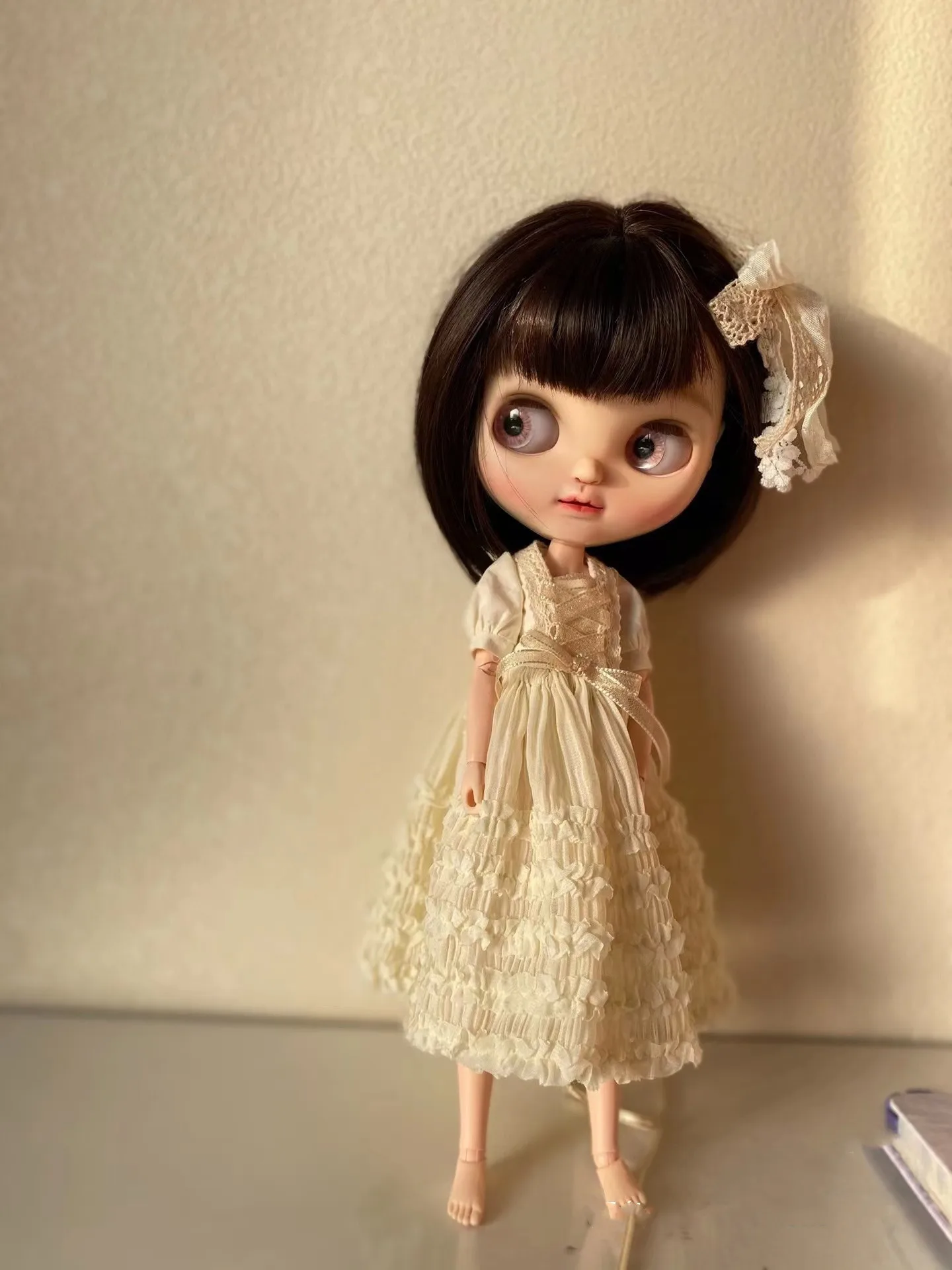 Самодельная кукольная одежда Blythe's, Винтажное кружевное платье в стиле принцессы, 1 шт.
