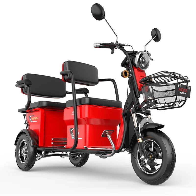 Самый продаваемый электромобиль для инвалидов весом 52 кг, легкий и красивый складной электрический трехколесный велосипед