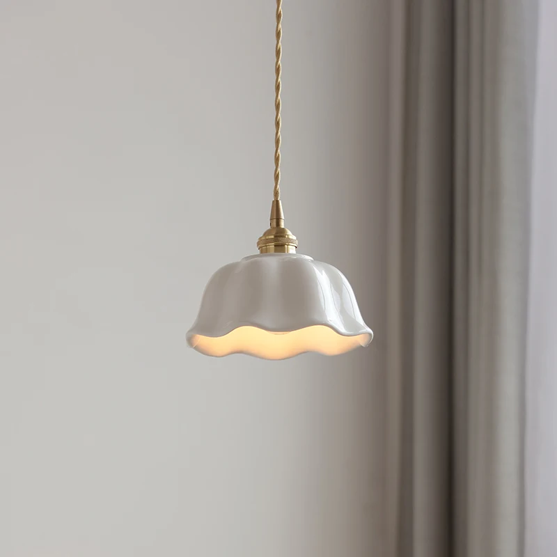 Светодиодные керамические подвесные светильники Nordic Home Decor, Подвесные светильники для гостиной, Освещение для спальни, Кухни, Керамические светильники, Современный свет для кафе