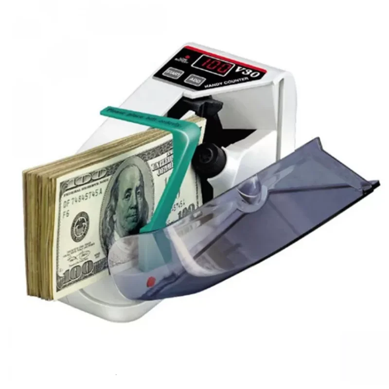 Светодиодный дисплей, Мини Портативный Удобный счетчик, счетчик денег для подсчета наличных и банкнот, с защитным чехлом