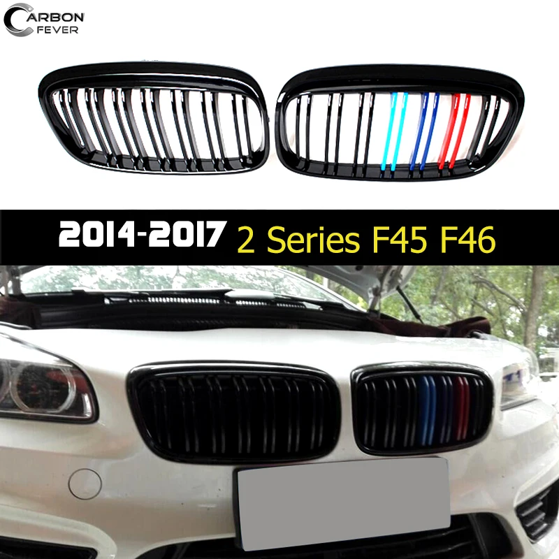 Сетка радиаторной решетки F45 для BMW 2 серии F45 F46 Gran Tourer 2014-2017 (только) 216i 218i 220i 225i Передние гоночные решетки ABS До LCI