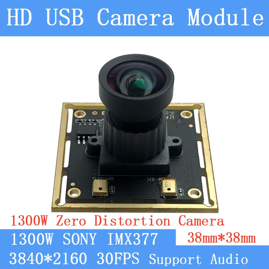 Система видеонаблюдения с нулевым Искажением Высокого Разрешения 4K 3840x2880 Sony IMX377 UVC Драйвер Mini USB Модуль Камеры Mjpeg 30 Кадров в секунду Поддержка веб-камеры Аудио
