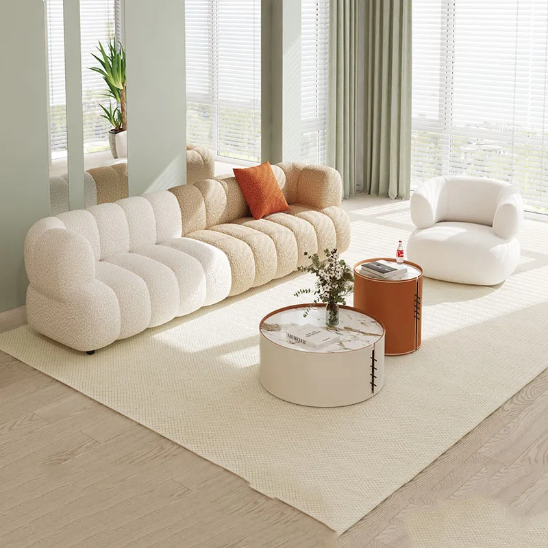 Скандинавский салонный диван Из композитных дизайнерских тканей, Секционный расслабляющий большой диван, надувное кресло, Уникальный декор, Мебель для гостиной Divano