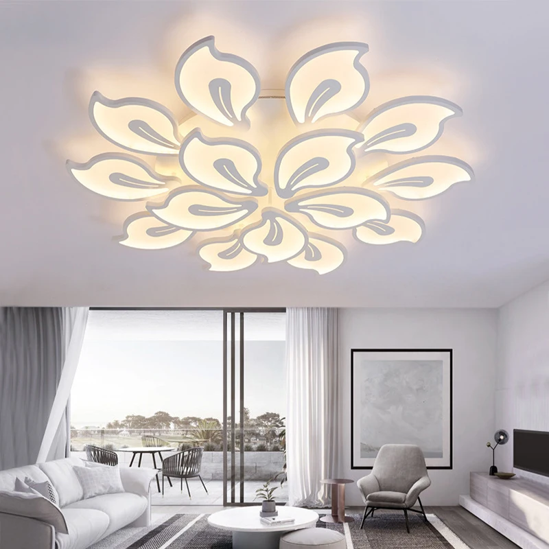 Скандинавский современный лепестковый светильник, вилла в отеле, акриловое внутреннее освещение, спальня, гостиная, светодиодный потолочный светильник, лампа для квартиры оптом
