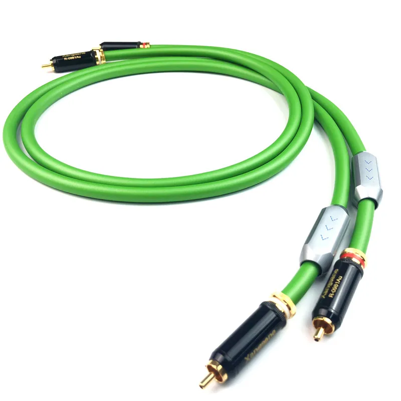 Соединительный кабель HIFI из бескислородной меди с посеребренным покрытием RCA HiFi Audio с позолоченным штекером