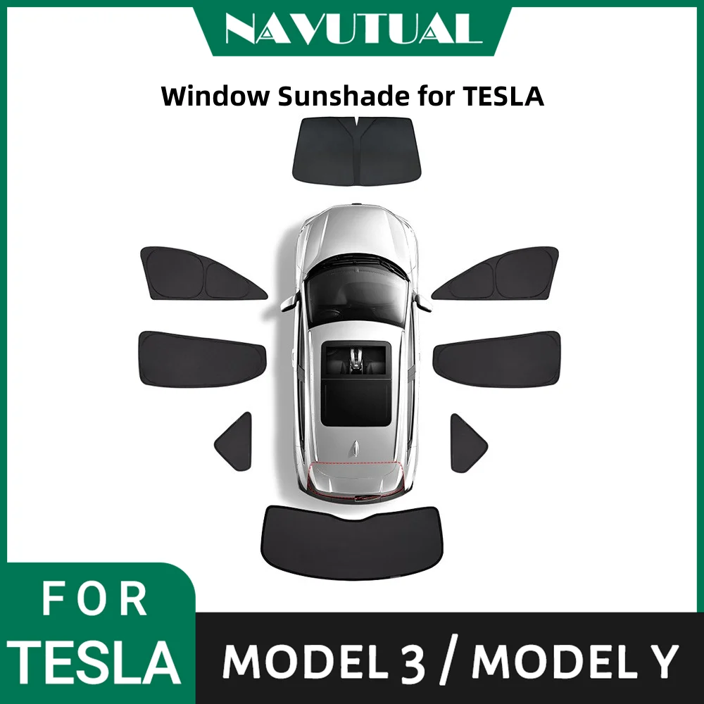 Солнцезащитный козырек для Tesla Model 3 Model Y 2016-2023, Изготовленный на заказ, Солнцезащитный Козырек для Бокового окна Автомобиля, Глухое Затенение для Кемпинга, Пешего Туризма и Отдыха