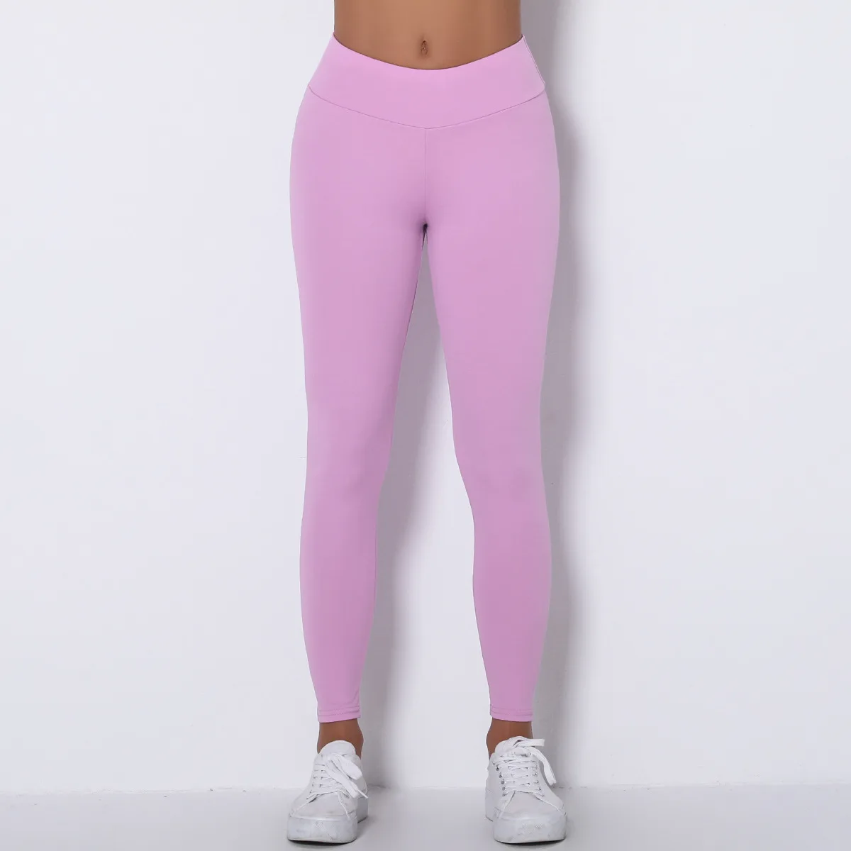 Спортивные плиссированные брюки для йоги Персикового цвета, утягивающие Бедра, Подтягивающие бедра, Штаны для йоги, Кемпинга, Бега, Фитнеса, Женщины