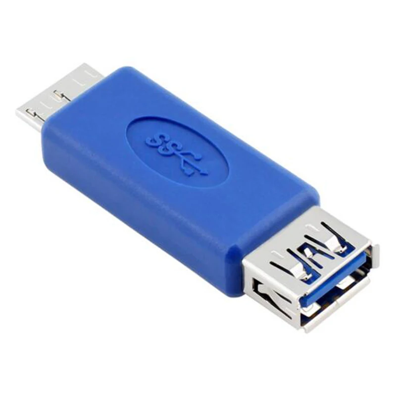 Стандартный адаптер-преобразователь USB3.0 Micro B от штекера к штекеру MicroB/AF с функцией OTG