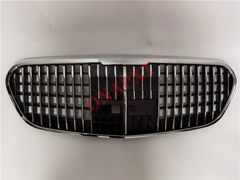 Стильная Средняя решетка радиатора Для Benz S-Class W223, модифицированная для Maybach 2021 S450 S400, решетка переднего бампера из АБС-пластика, вертикальная перекладина