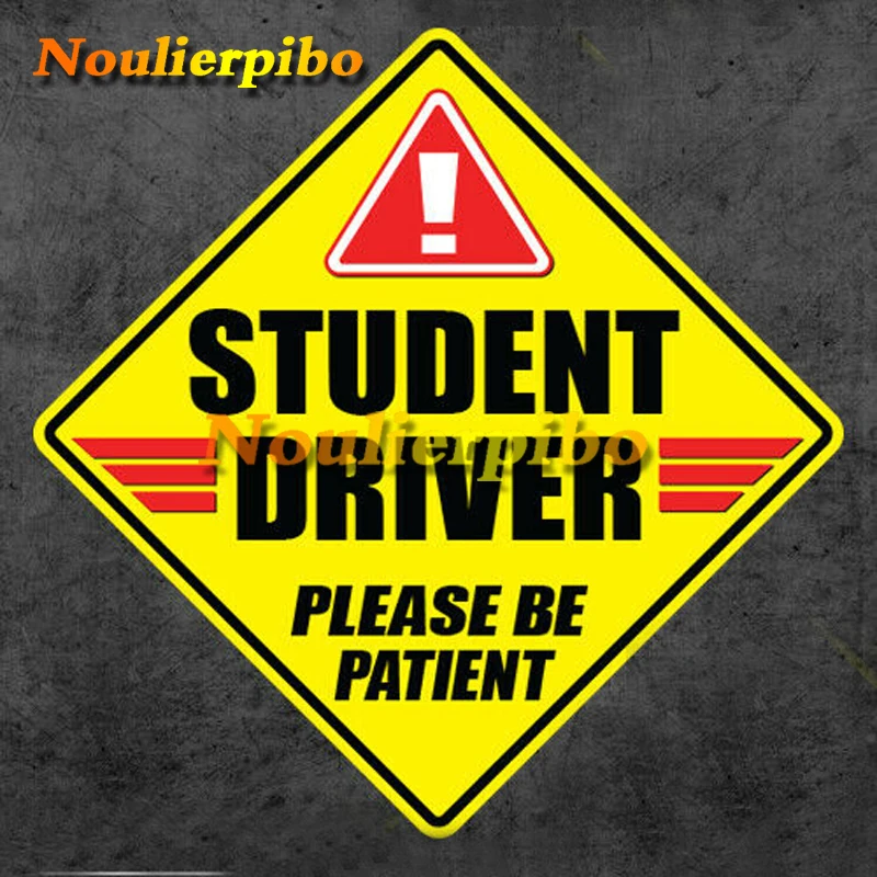 Студенческая водитель, пожалуйста, будьте терпеливы наклейка водонепроницаемый высечки ПВХ Виниловая наклейка безопасности подростков школьного водителя окно наклейка