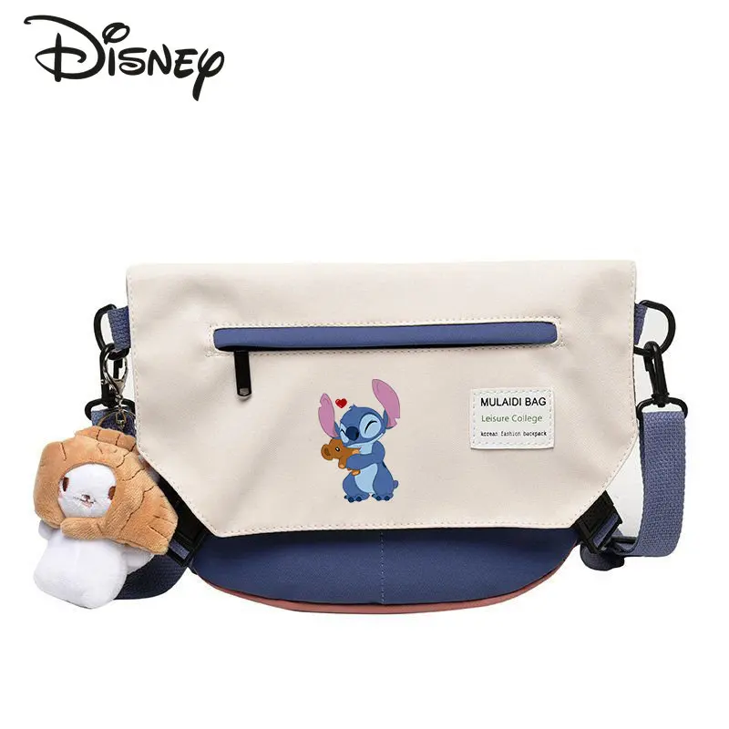 Студенческая сумка через плечо Disney Stitzer, Мультяшная повседневная сумка с литературой Большой емкости, многофункциональная модная женская сумка для покупок