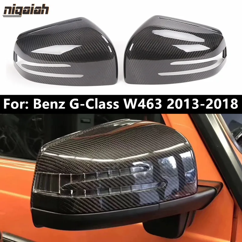 Сухая крышка зеркала из Углеродного волокна для Benz W463 2013-2018 для Mercedes G GLE GLS GL Class G500 G350 G63 Дополнительные Крышки Зеркал Боковой двери