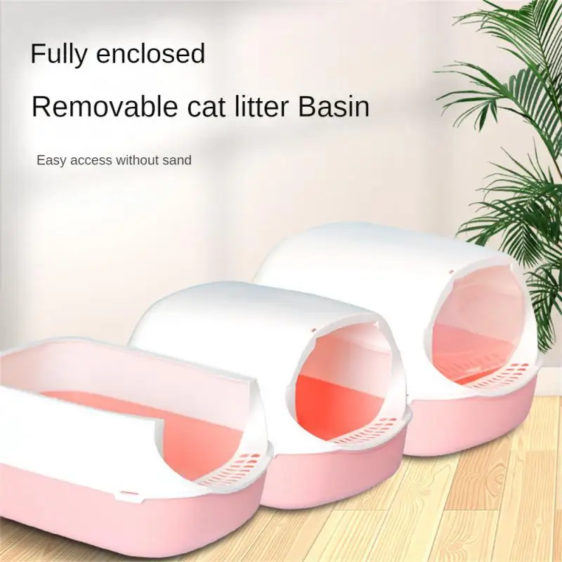 Таз для кошачьего туалета, полностью закрытый, защищенный от брызг и запаха, Перевернутый негабаритный таз для кошачьего туалета, таз для кошачьих экскрементов
