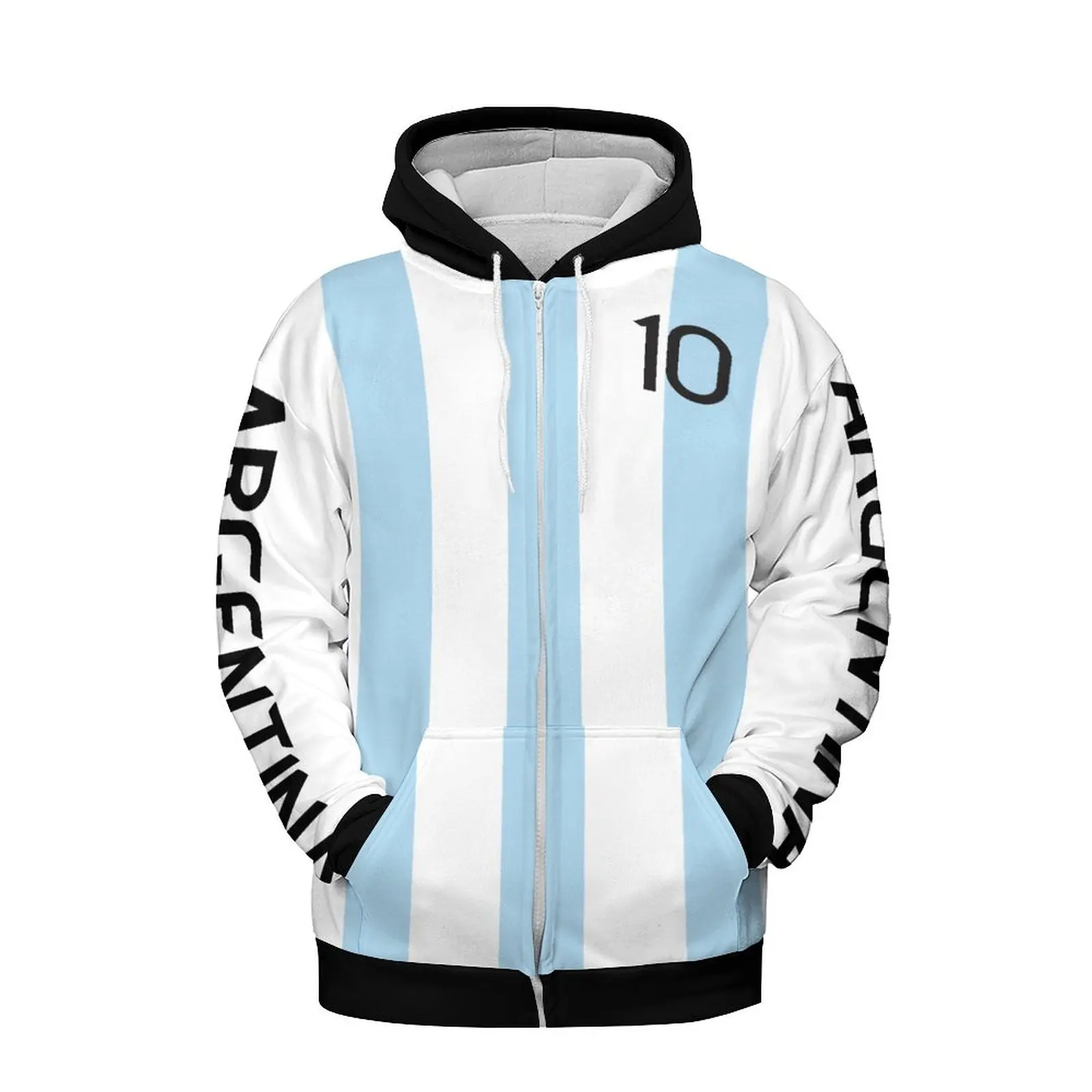 Толстовки с капюшоном под флагом Аргентины Jumeast, женские и мужские свитера футбольной команды ARG 2022, толстовка на молнии с графическим принтом, пальто, спортивная одежда