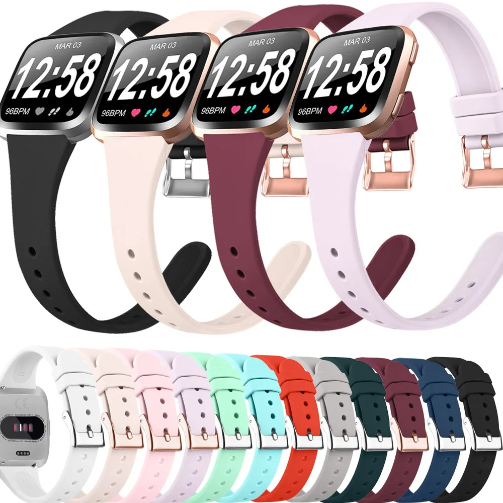 Тонкий Силиконовый Ремешок для часов Fitbit Versa 2 Versa, Сменный Браслет для часов Fitbit Versa Lite, Ремешок для часов correa