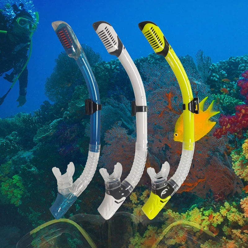 Трубка для подводного плавания Силиконовый полностью сухой мундштук для плавания под водой Дыхательная трубка для подводного плавания шланг Снаряжение для подводного плавания