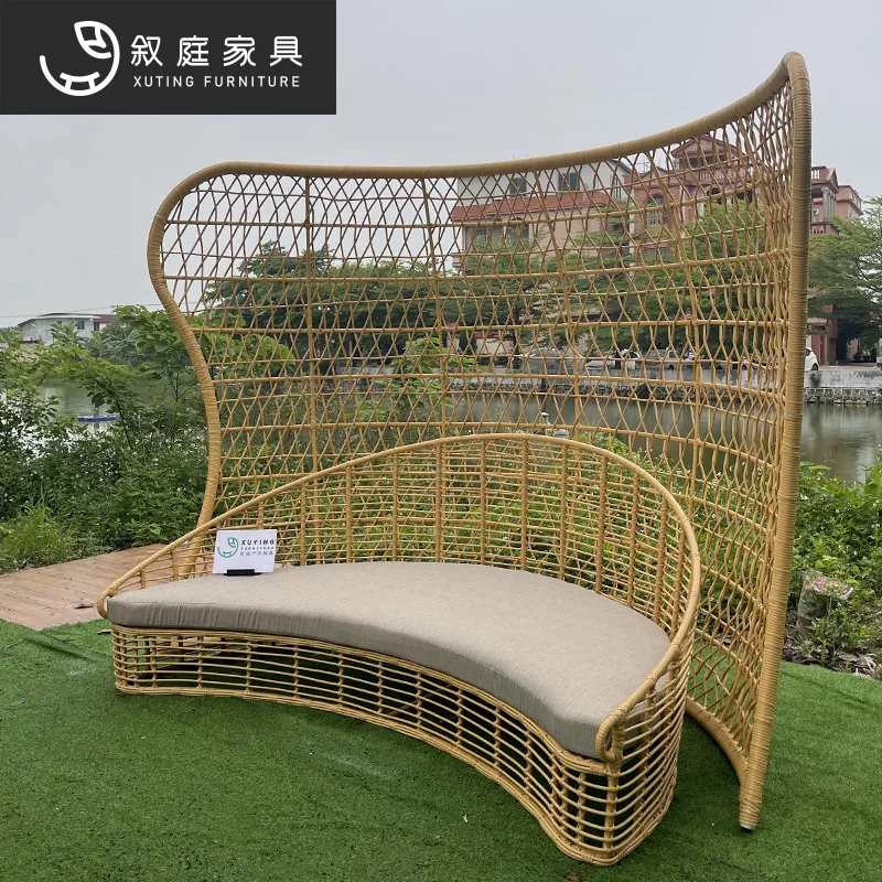 Уличный диван садовая мебель из ротанга живописное место ротанговый стул солнцезащитный крем водонепроницаемый для отдыха на открытом воздухе балкон вилла кровать