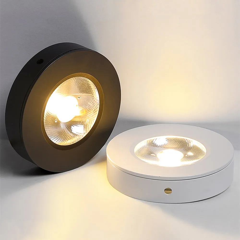 Ультратонкий светильник для поверхностного монтажа, светодиодный потолочный светильник для шкафа, 3 Вт, 5 Вт, 7 Вт, 220 В, COB светильник для кухни, гостиной, спальни