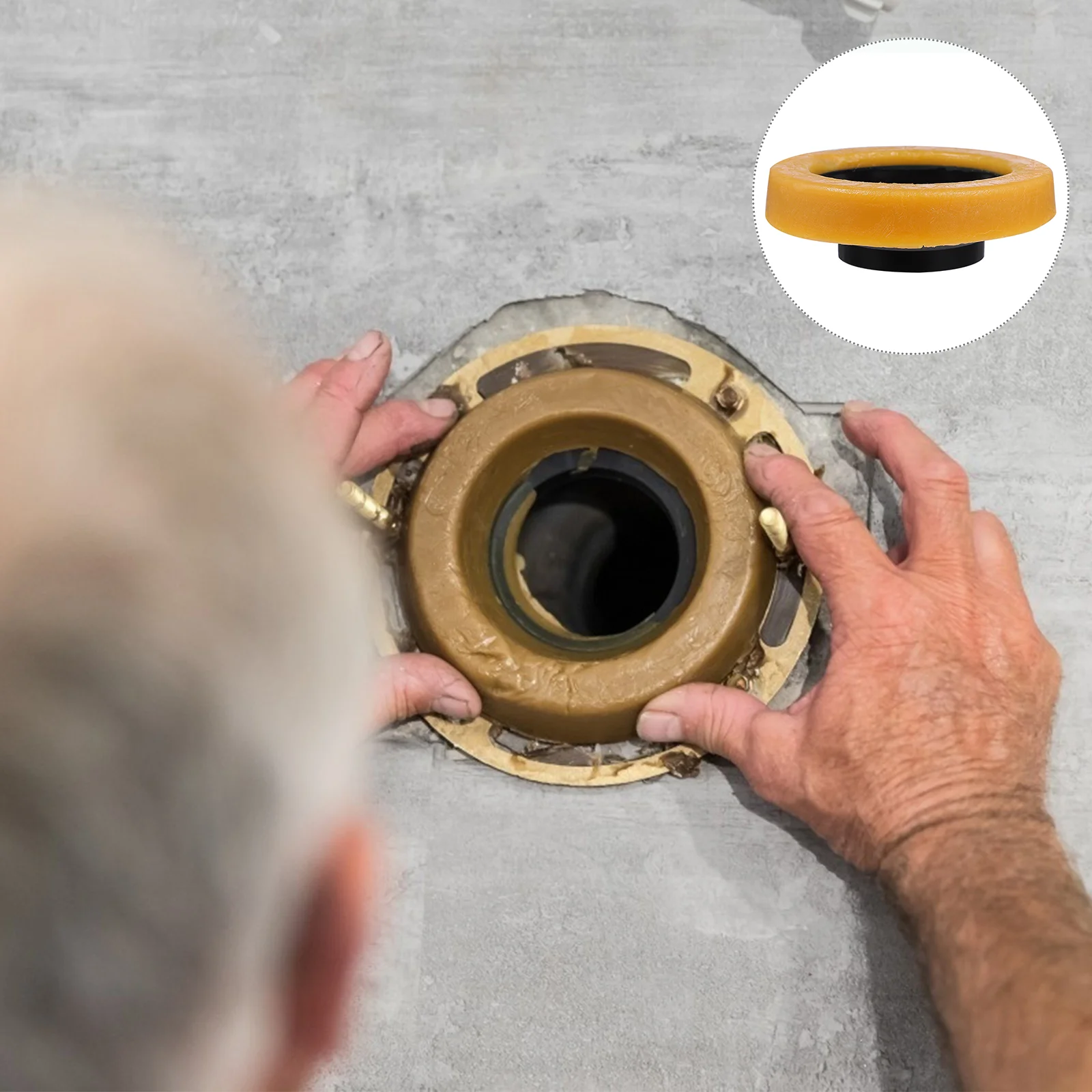 Уплотнительное кольцо Практичный аксессуар для туалета Прокладка Из крупного бытового пластика, герметичный воск для мытья посуды