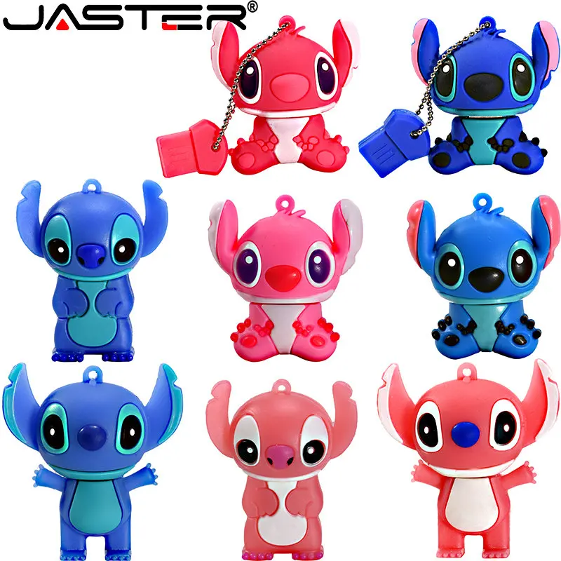 Флэш-накопители JASTER USB с мультяшной мультяшной куклой 64 ГБ, синий 32 ГБ, розовый подарочный брелок, 16 ГБ, флеш-накопитель, креативный подарок к празднику