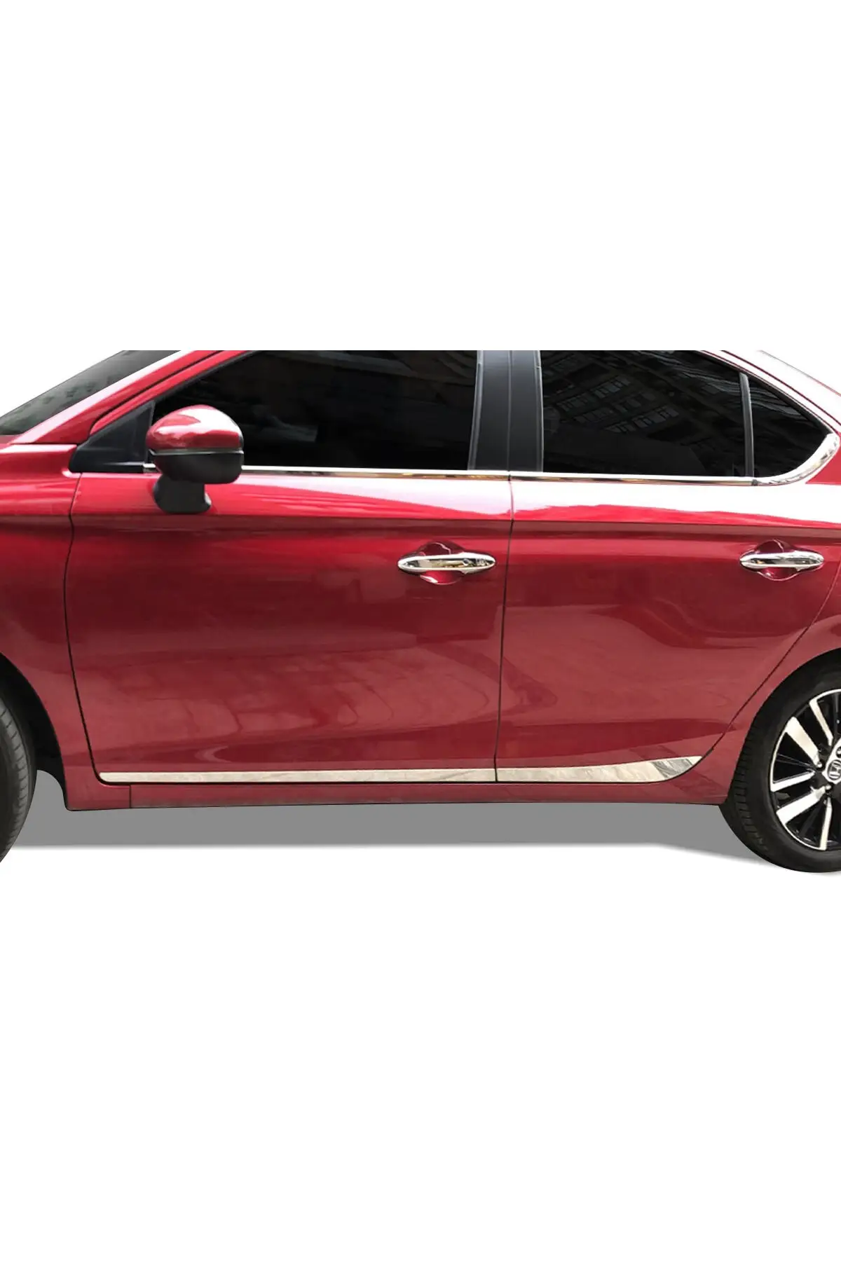 Хромированный стример боковой двери Honda City 4 шт. 2021 и более поздних версий