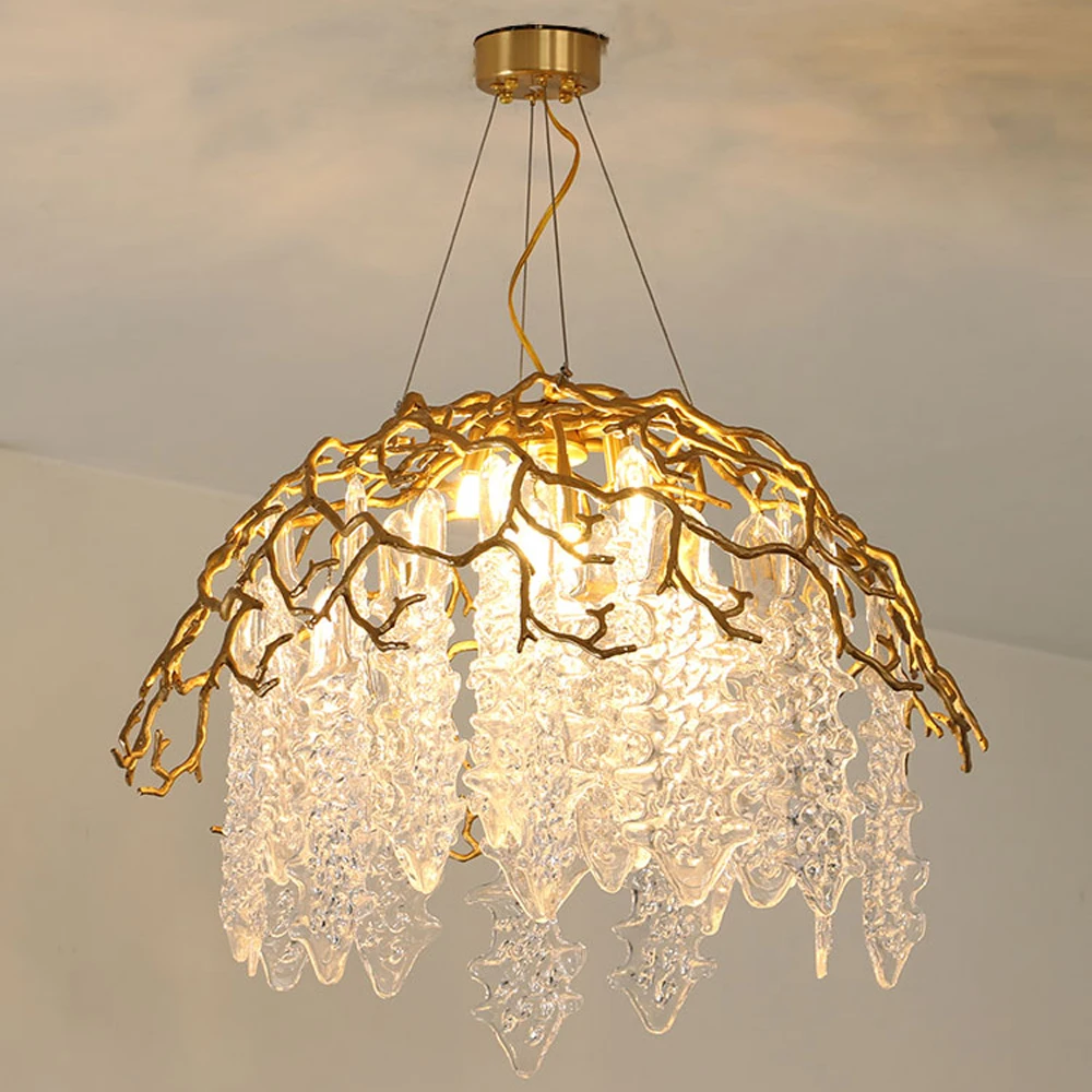 Художественный дизайн, медные люстры, современное освещение для гостиной AC110v 220V, Золотая подвеска для спальни, светильник Hanglamp