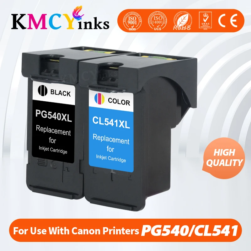 Чернильный картридж KMCYinks PG540 CL541 PG540XL, Совместимый для Canon MX374 MX375 MX395 MG3155 MG3200 MG3250 MG3255 MG3500 MG3550