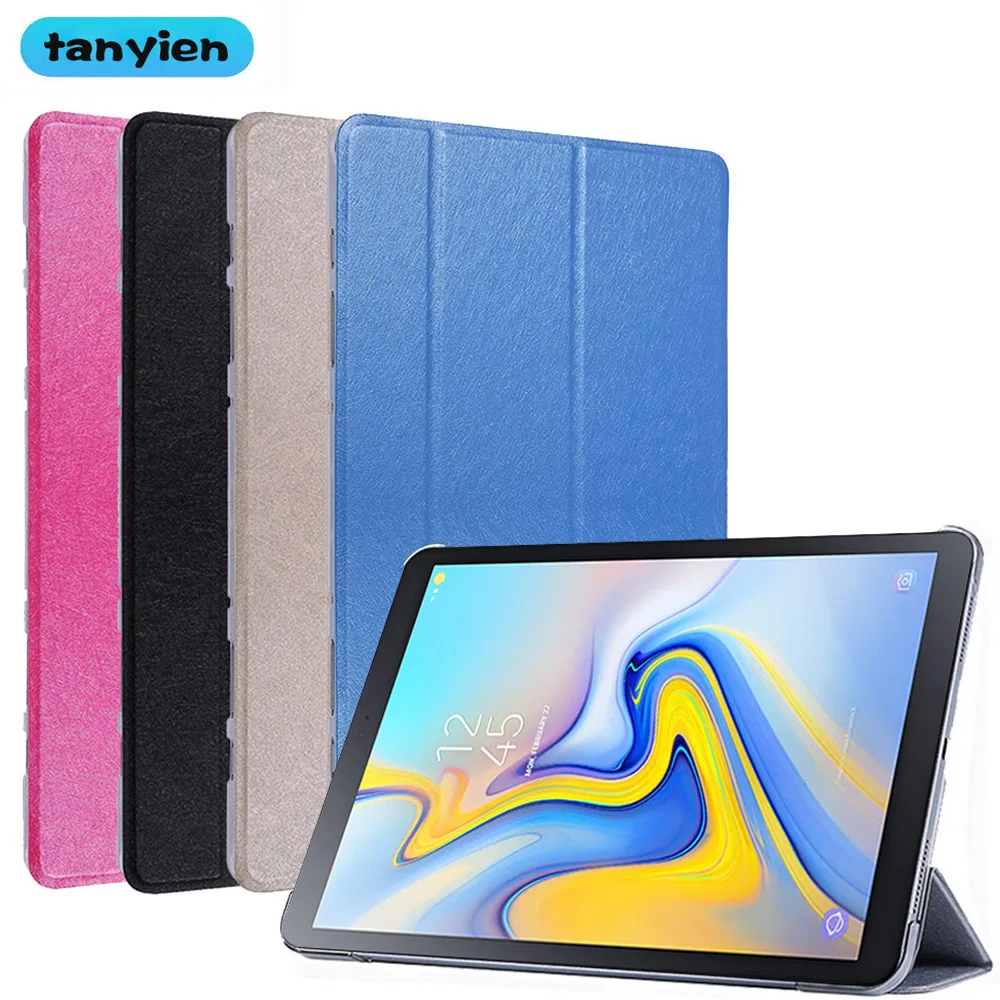 Чехол для планшета Samsung Galaxy Tab A 10,5 2018 SM-T590 SM-T595 T590 T595 Trifold из искусственной кожи с откидной крышкой