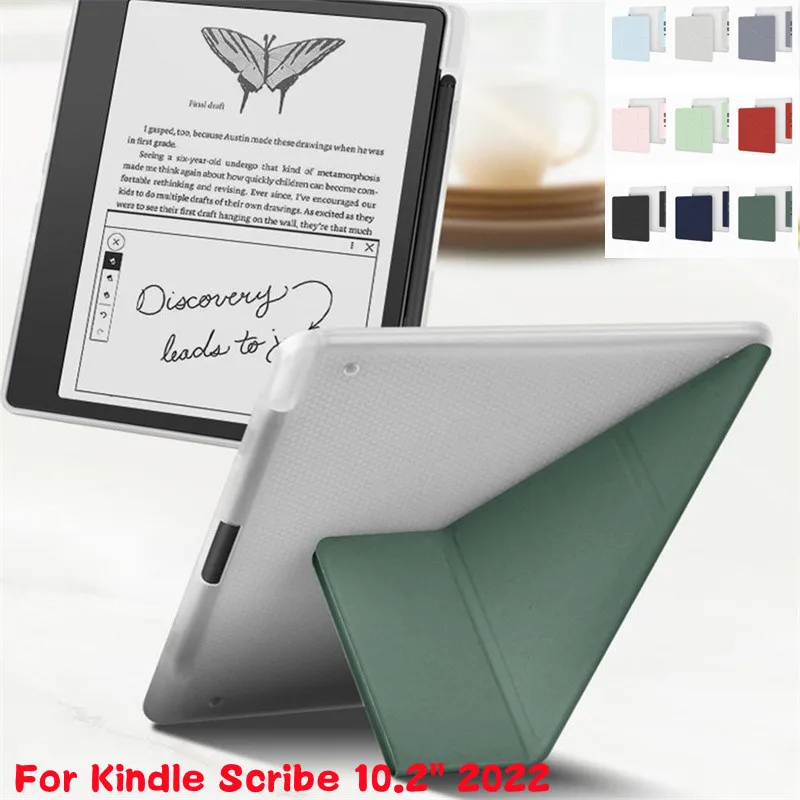 Чехол из искусственной кожи для Kindle Scribe 2022 10,2 Дюймов, чехол для чтения электронных книг с функцией автоматического пробуждения и сна, чехол для Kindle Scribe 10,2 
