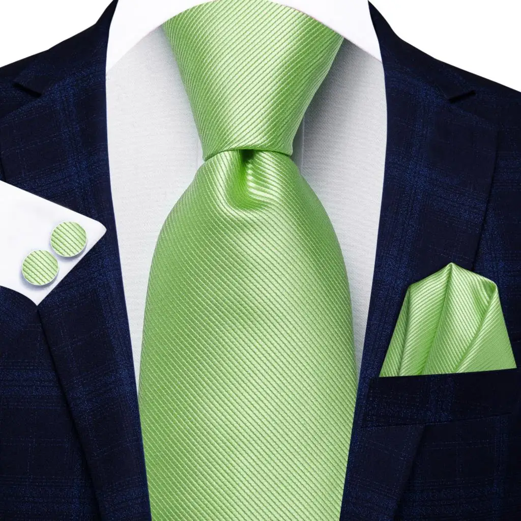 Шалфейный Зеленый Однотонный Шелковый Свадебный галстук для мужчин, Подарочный Мужской Галстук, Ручная Запонка, Модный дизайнерский галстук для деловой вечеринки, Прямая поставка, Hi-Tie