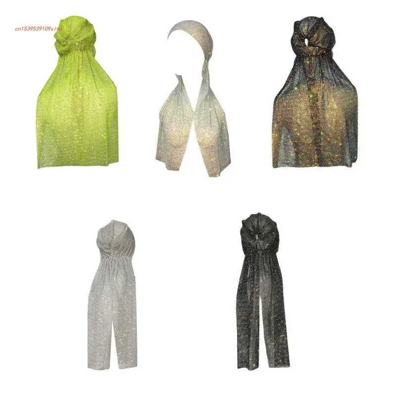 Шапка-тюрбан, Головной платок, Ажурная Бандана, Тюрбан, повязка на голову