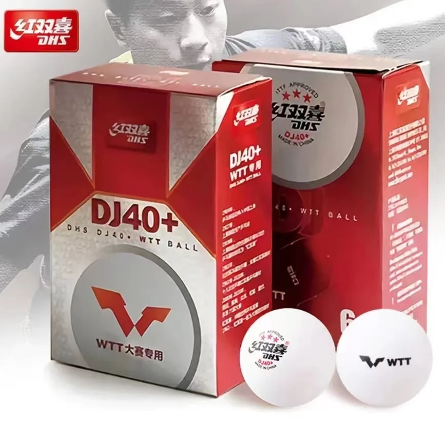 Шарики для пинг-понга DHS DJ40+ 3 звезды Профессиональные Шарики для настольного тенниса ABS Новый материал для олимпийского стандарта