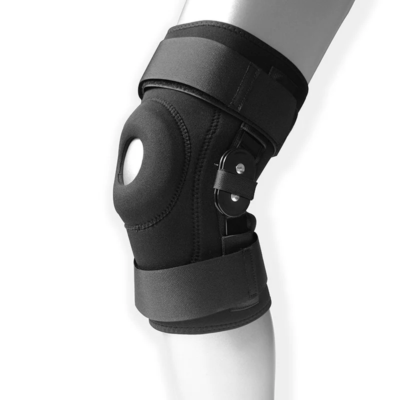Шарнирный наколенник Поддерживает Боковые стабилизаторы надколенника с ремешком Спортивные наколенники для защиты колена и облегчения боли