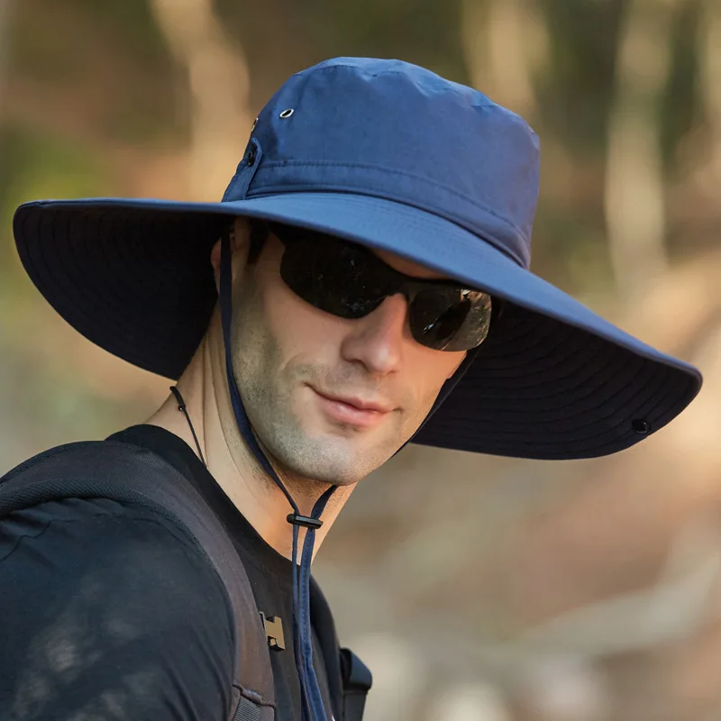Шляпы Мужские Солнцезащитные Шляпы Уличные Рыбацкие шляпы с негабаритными полями Солнцезащитные шляпы Мужские Летние Альпинистские солнцезащитные шляпы Солнцезащитные пляжные кепки