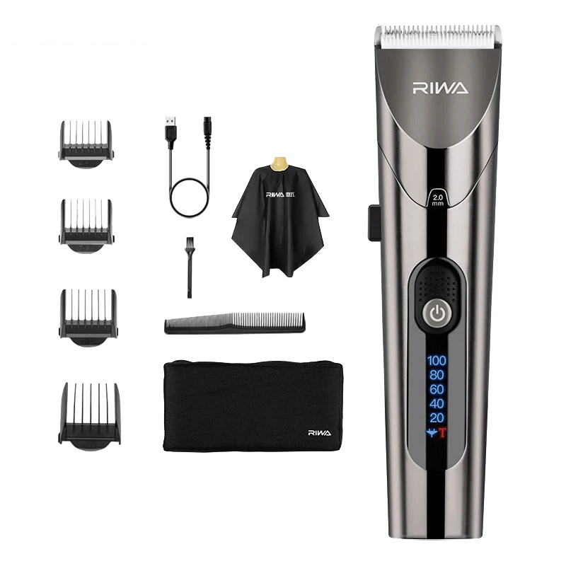 Электрическая машинка для стрижки волос RIWA RE6305, Триммер для Мужчин, Профессиональная Бритвенная машина с USB-подзарядкой, Моющаяся