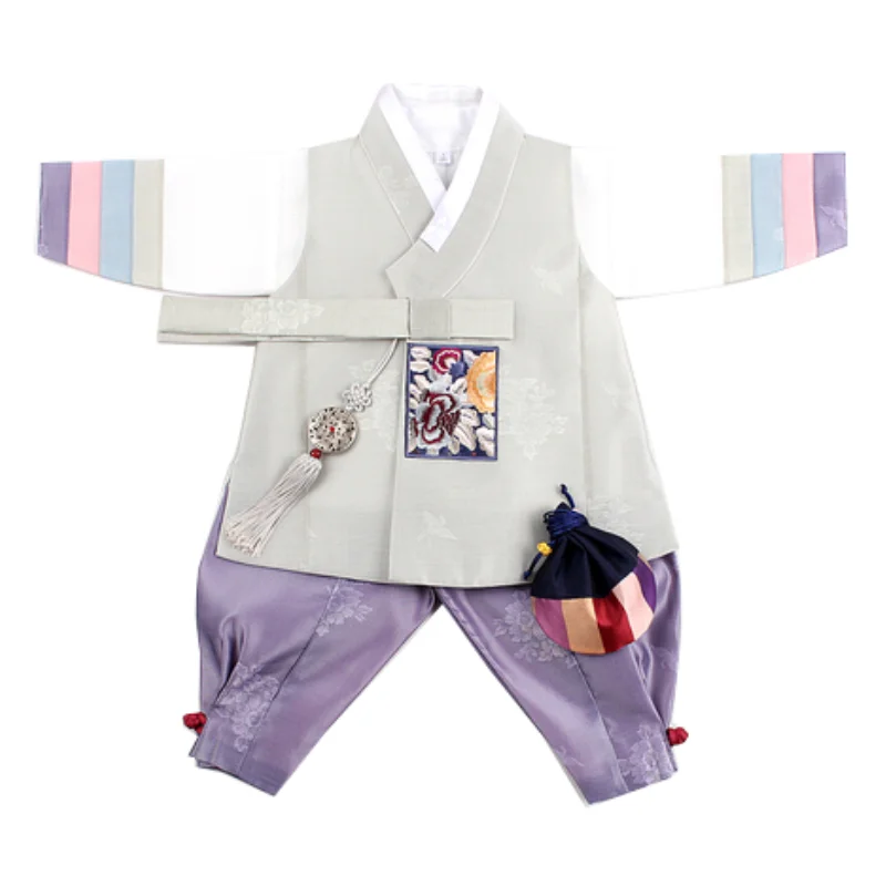 Этнический костюм Ханбок для годовалого ребенка, корейский традиционный этнический костюм, высококачественная настройка