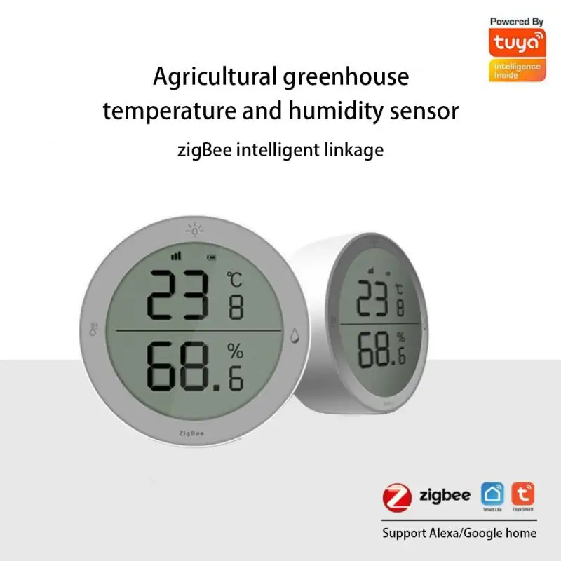 Проводной Датчик температуры и влажности Tenky Tuya Zigbee Высокочувствительный монитор T & H Meter Работа с Alexa/Google Assistant