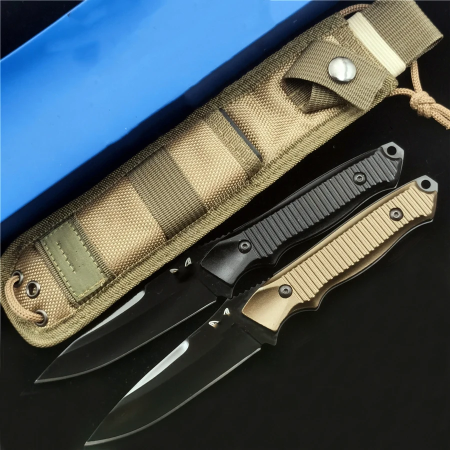 Уличный нож BM 140BK с фиксированным лезвием, Охотничий нож для выживания в дикой природе, Тактика Кемпинга, Прямые военные Ножи